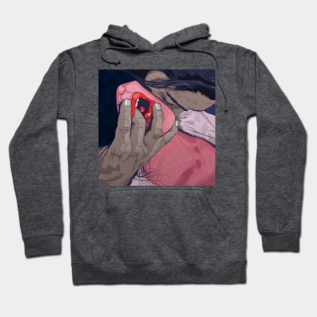 hold me tight Hoodie by AdultVectorArt